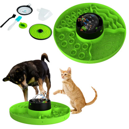8-In-1 Multifunctional Interactive Dog Cat Slow Feeder Snuffle Mat Puzzle (Purple, Green, Blue)
