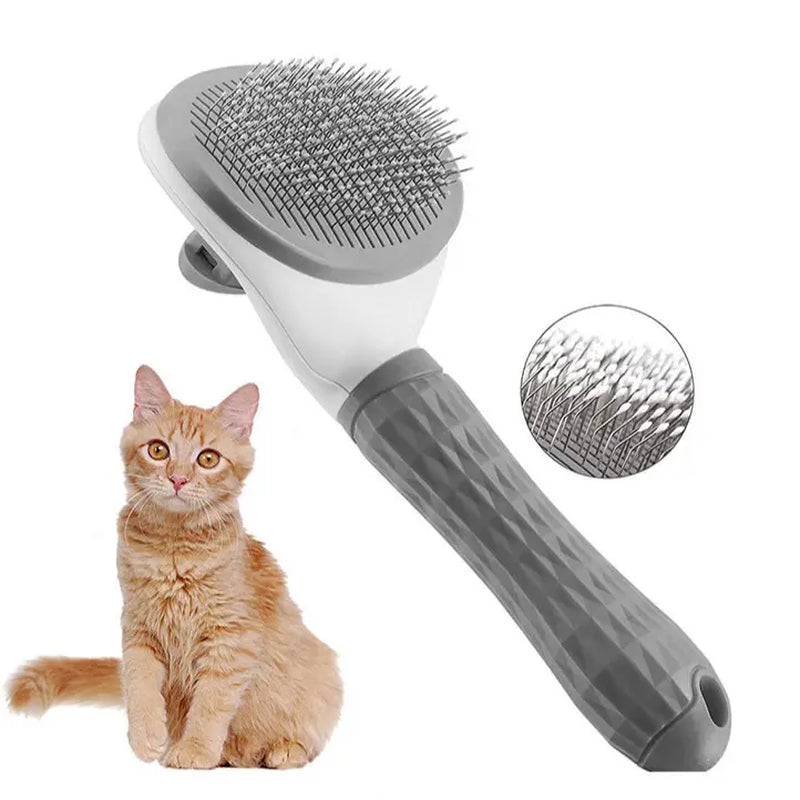Slicker Brush for Dogs & Cats – One-Click Deshedding & Grooming Tool, Removes Loose & Detangles Fur 