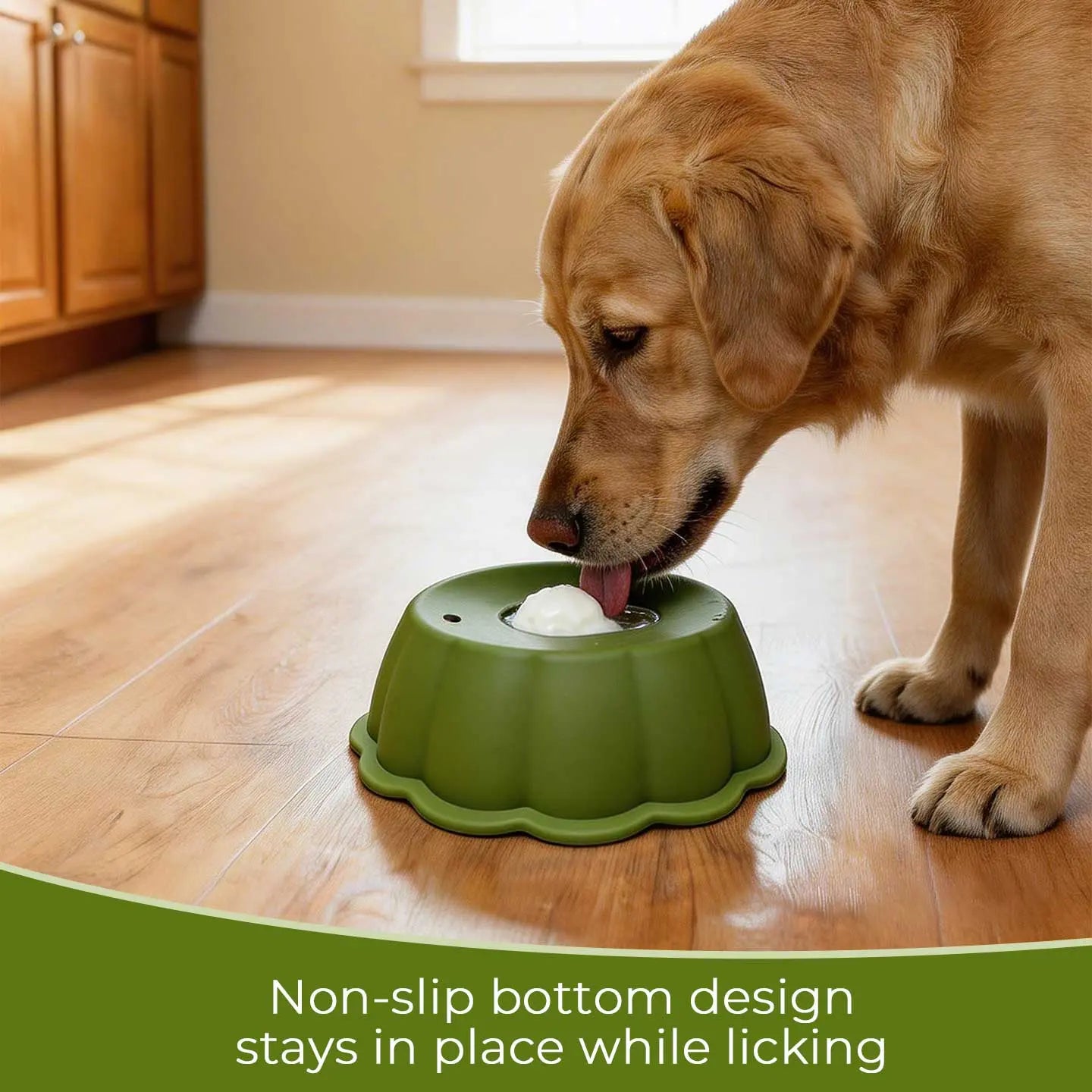 Slow Feeder Dog Bowl for Yogurt & Wet Foods -  Promotes Healthy Digestion for Dogs (Sage Green, Lavender)