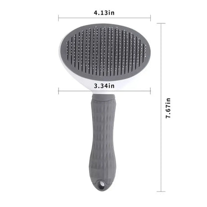 Slicker Brush for Dogs & Cats – One-Click Deshedding & Grooming Tool, Removes Loose & Detangles Fur 