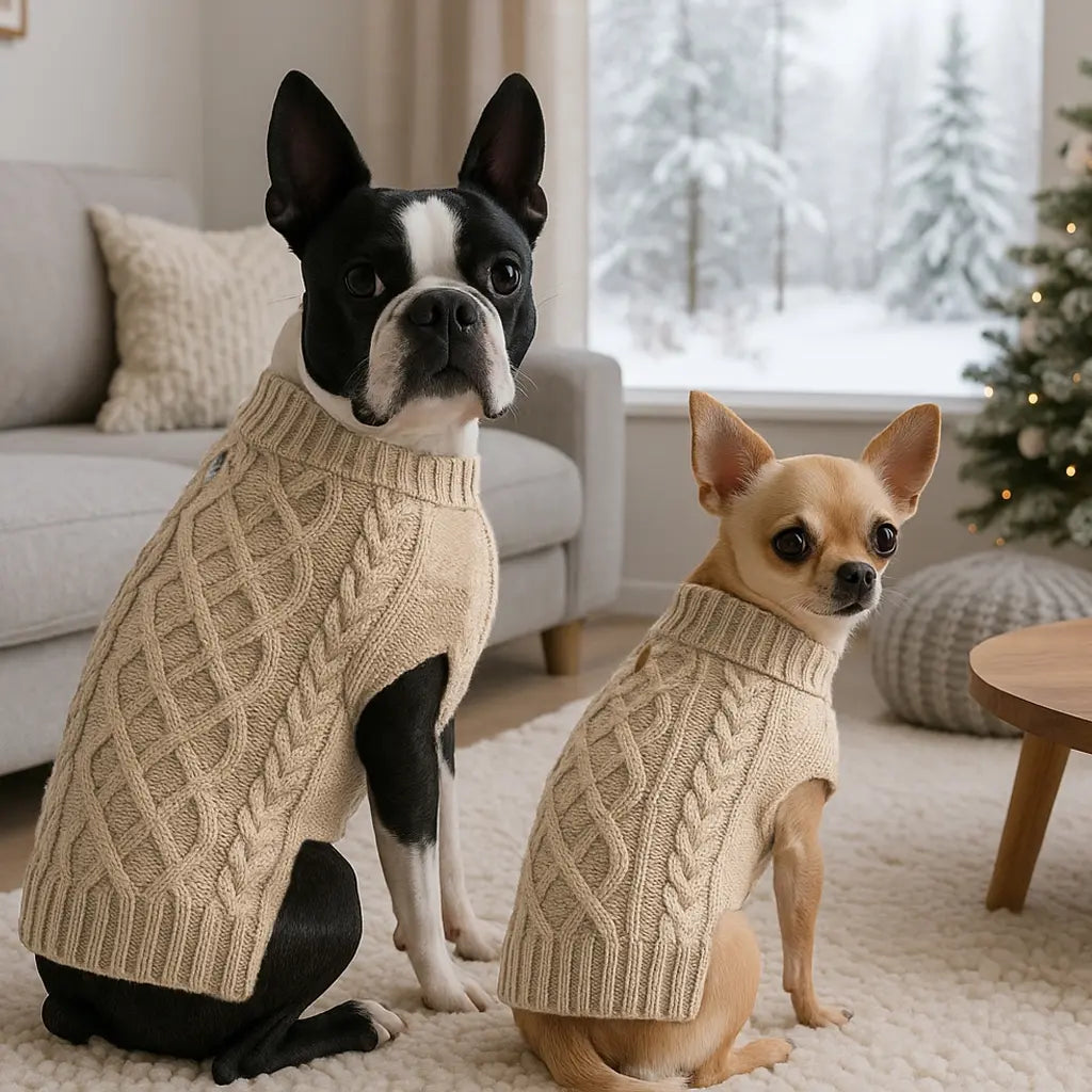 Warm Turtleneck Dog Sweater (Navy Blue, Red, Pink, Khaki, Lime Green)