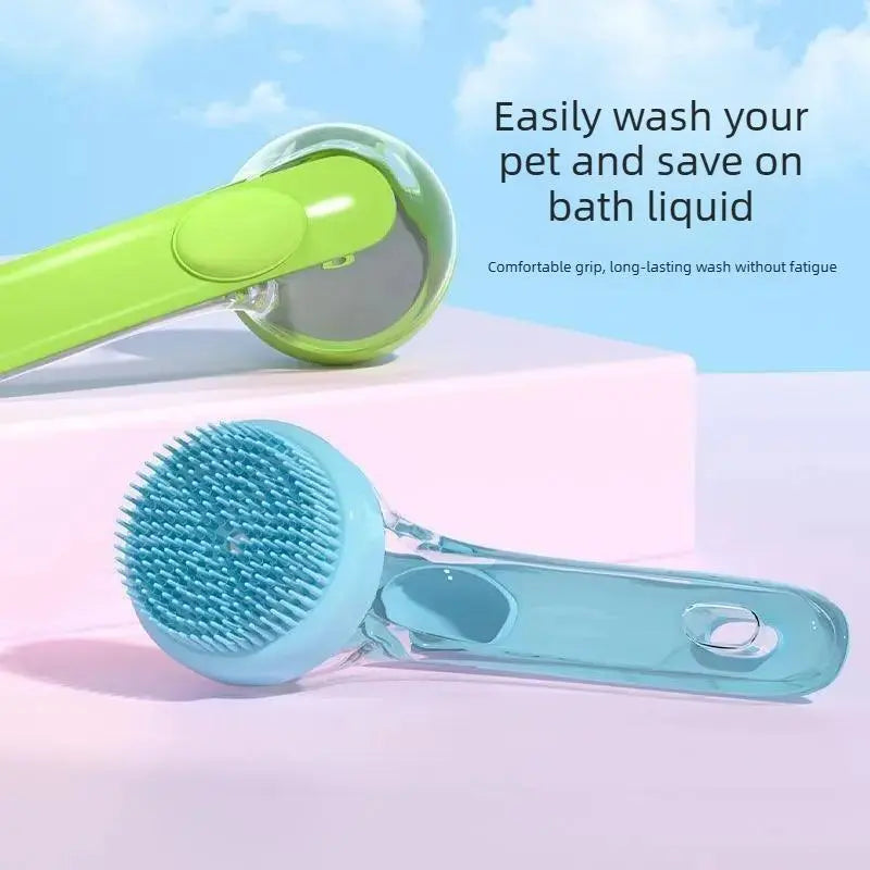 Silicone Bath Brush for Dogs & Cats – Gentle Grooming, Massage & Deshedding Tool for Easy Bathing
