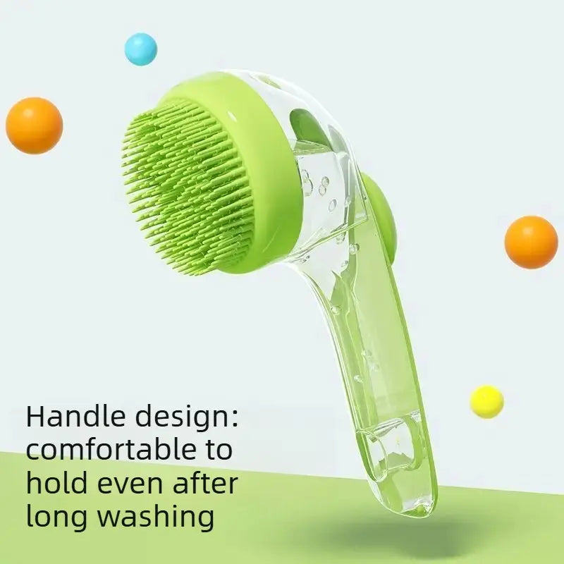 Silicone Bath Brush for Dogs & Cats – Gentle Grooming, Massage & Deshedding Tool for Easy Bathing