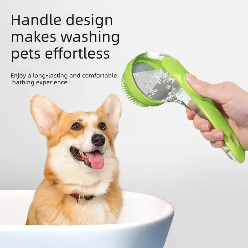 Silicone Bath Brush for Dogs & Cats – Gentle Grooming, Massage & Deshedding Tool for Easy Bathing