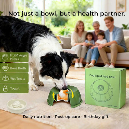 Slow Feeder Dog Bowl for Yogurt & Wet Foods -  Promotes Healthy Digestion for Dogs (Sage Green, Lavender)